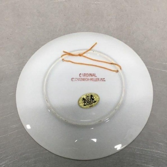 VINTAGE CHADWICK-MILLER INC. COLLECTOR DECORATIVE BIRD PLATES GOLD TRIM SET OF 4 - Picture 5 of 9